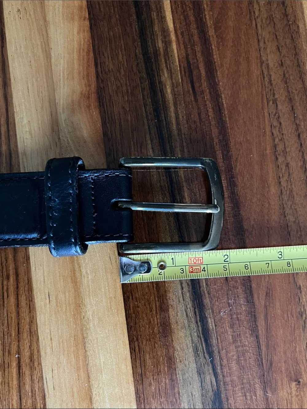 LL Bean Leather Classic Money Belt Hidden Zip Travel USA Made Size 38 Black